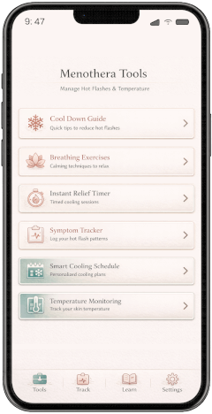 Menothera app explore screen